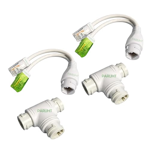 PARUHT 2-Sets POE Multiplexer Splitter, syntehsizer seperater adapter conenector, POE 2 Splitters and 2 Combiners up to 100M POETSP-2S4 - Image 5
