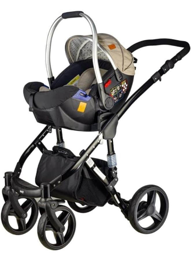 Infinity 3 Piece Stroller with Special Features for Parents and Toddlers - Beige in Black - Image 3