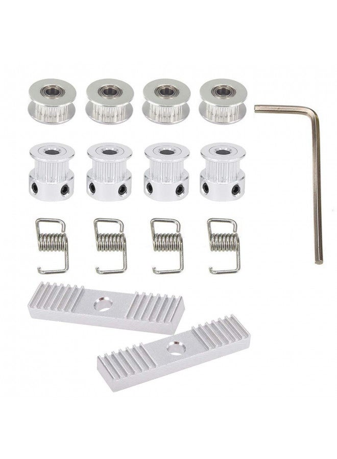 KeeYees 5M GT2 Timing Belt 6mm Width + 4pcs 20 Teeth 5mm Bore Belt Pulley Wheel + 4pcs Idler + 4pcs Tensioner Spring Torsion + 2pcs Gear Clamp Mount Block with Allen Wrench for 3D Printer RepRap - Image 1