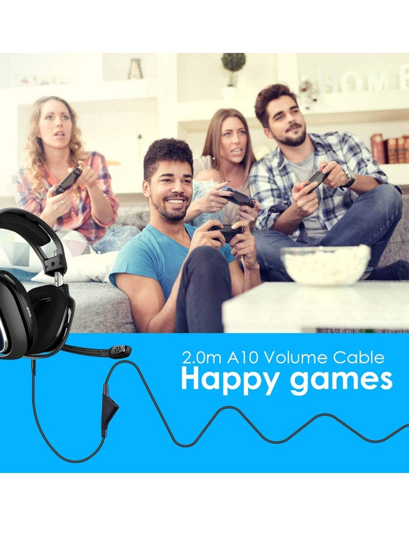 Cable Adapter for Logitech Astro A10 Gaming Headset with Volume Control, Compatible with A40/A40TR Headsets, 2.0M Long for Xbox One/PS4 Controllers. - Image 3
