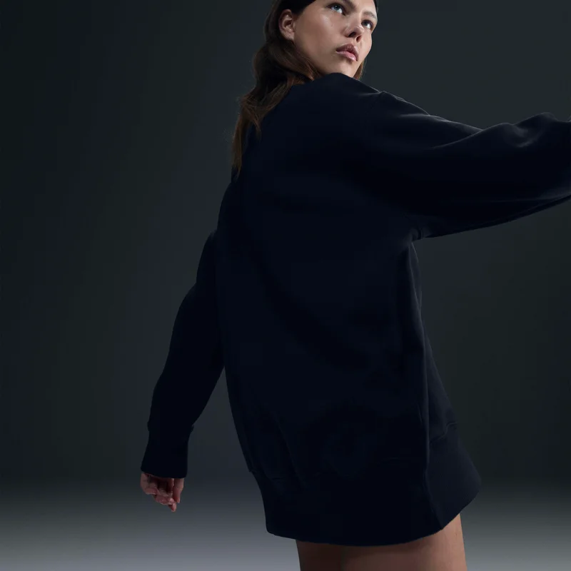 Nike Black Women's Sportswear Phoenix Fleece Sweatshirt for Women | Best Price UAE