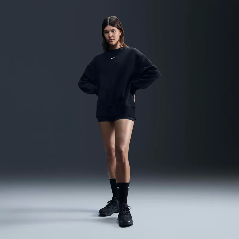 Nike Black Women's Sportswear Phoenix Fleece Sweatshirt for Women | Best Price UAE