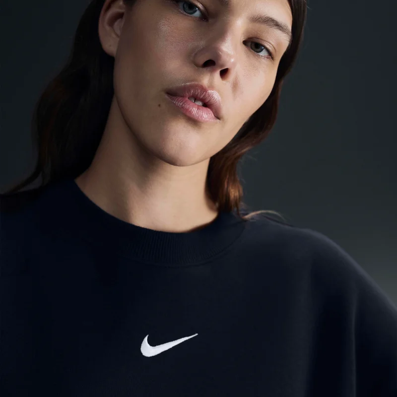 Nike Black Women's Sportswear Phoenix Fleece Sweatshirt for Women | Best Price UAE