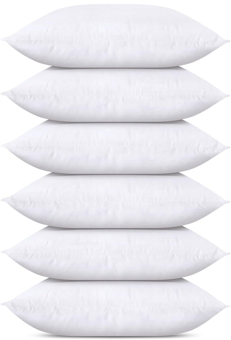 يوتوبيا بيدينج وسادة الفراش يوتوبيا (مجموعة من 6 أبيض) وسادة 12 × 20 بوصة لسرير أريكة وأريكة زخرفية وسادة - Image 1