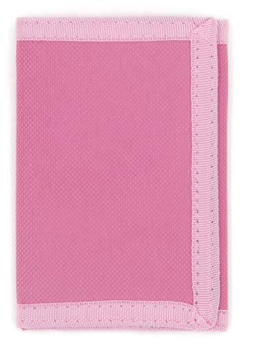 AI-DEE RFID Trifold Canvas Outdoor Sports Wallet for Kids - Front Pocket Wallet with Magic Sticker (Pink) - Image 3