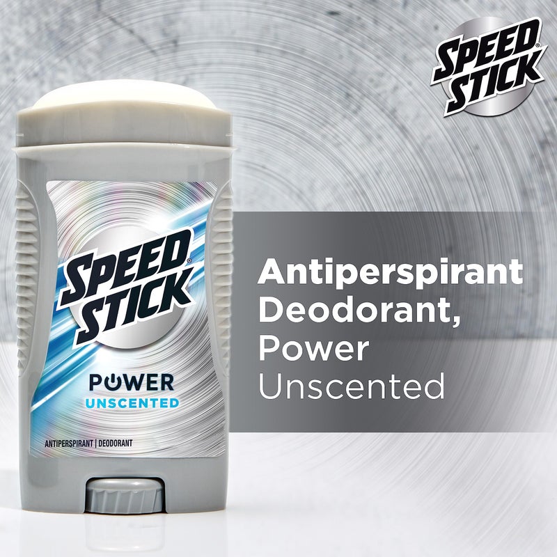 Speed Stick Men's Antiperspirant Deodorant, Unscented, 3 Ounce, 4 Pack - Image 2