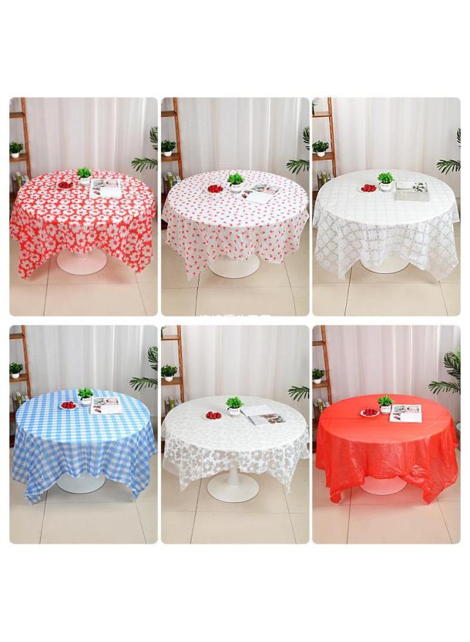 Disposable Tablecloth Round Table Plastic Tablecloth Printed Tablecloth Thickeneded Party Home Square Tablecloth Restaurant-Color:"green Apple" 1.6x 1.7m Sheets  - Image 3