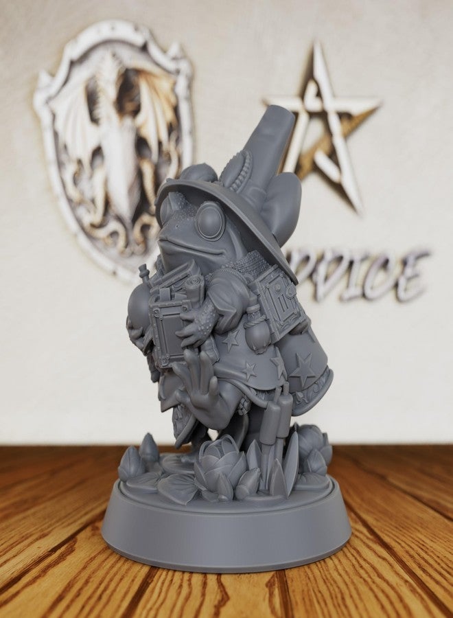 AUSPDICE 32mm DND Miniature Frog Wizardess, D&D Minis for Fantasy Tabletop Games Dungeons and Dragons,Collectors, and Hobby Enthusiasts - Image 2