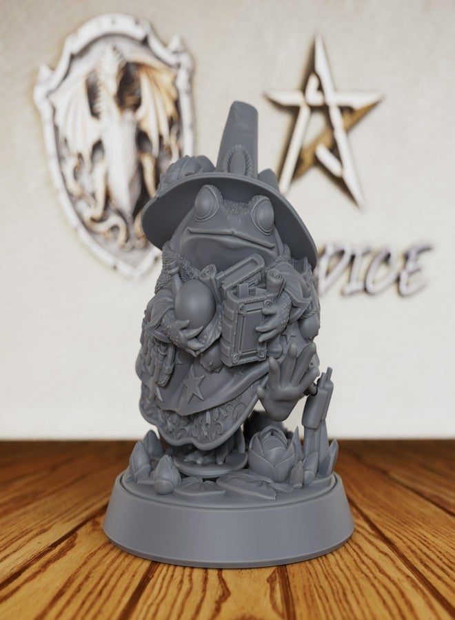 AUSPDICE 32mm DND Miniature Frog Wizardess, D&D Minis for Fantasy Tabletop Games Dungeons and Dragons,Collectors, and Hobby Enthusiasts - Image 1