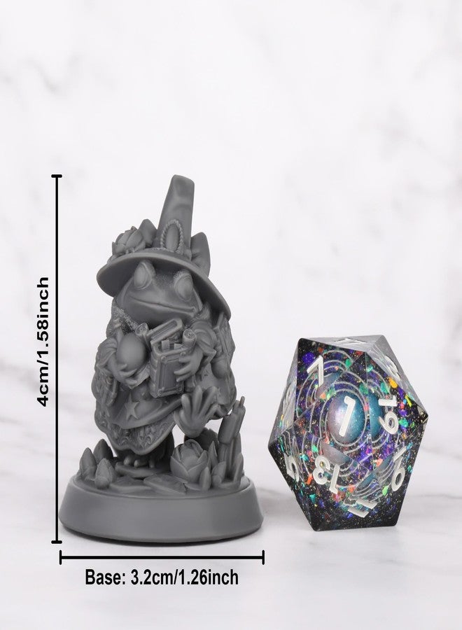 AUSPDICE 32mm DND Miniature Frog Wizardess, D&D Minis for Fantasy Tabletop Games Dungeons and Dragons,Collectors, and Hobby Enthusiasts - Image 4