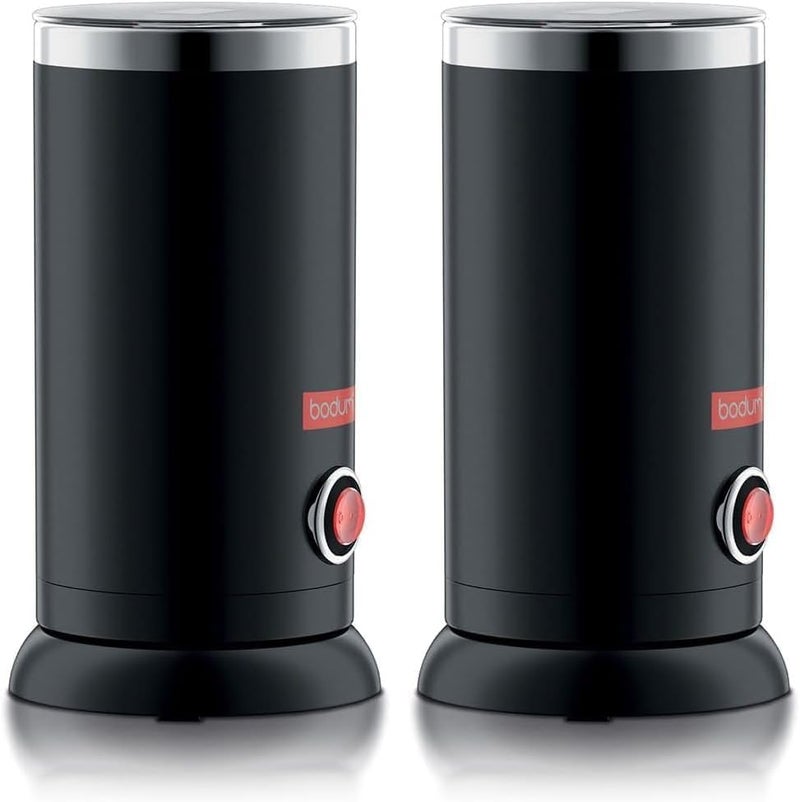 bodum Electric Milk Frother Black 10oz | Non-Stick Interior | Stainless Steel Body | Auto Shut-Off | Pack of 2 - Image 1