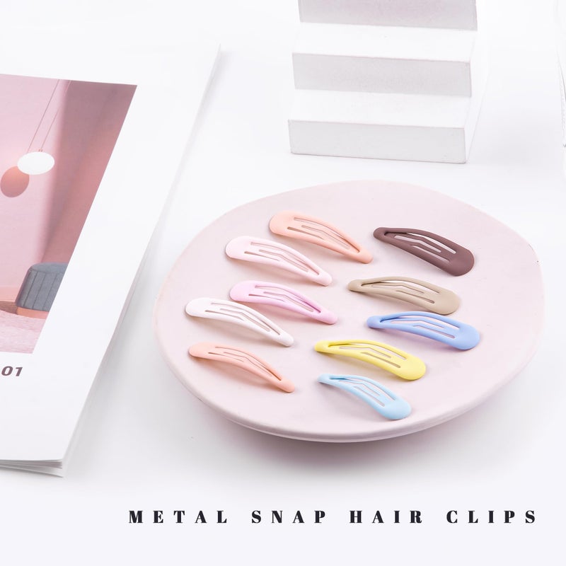 Cptots Small Hair Barrettes For Women No Slip Metal Snap Clips For Thin And Fine Hair,Matte Multi-colored,20 PCS,1.97 x 0.5 Inch. - Image 3