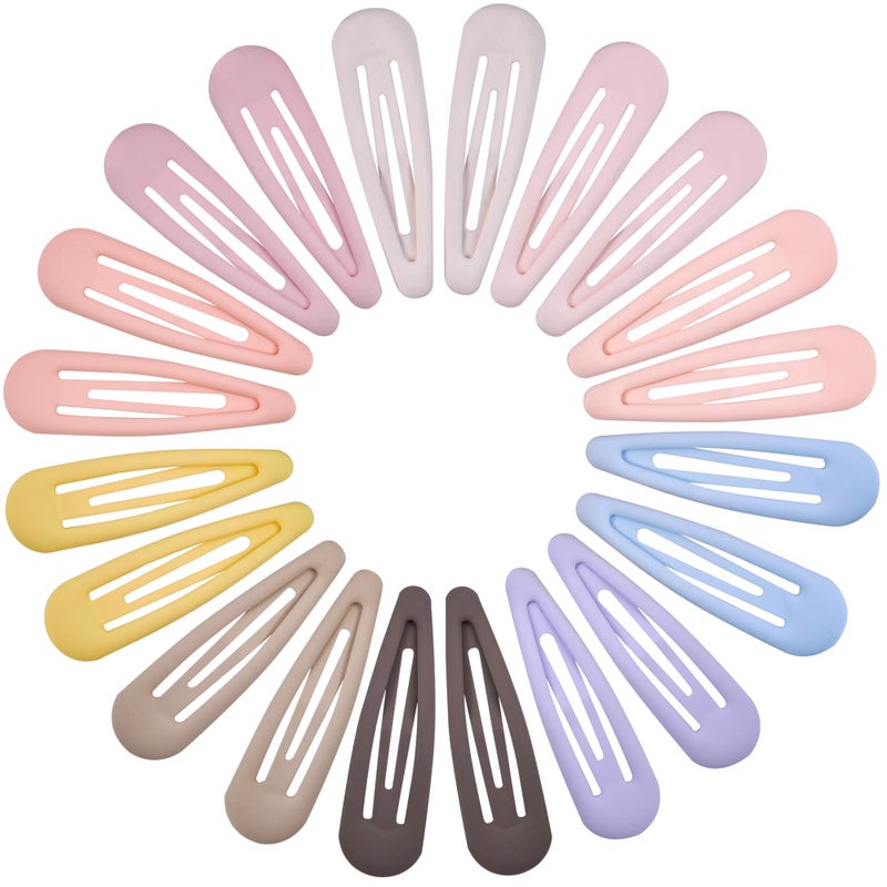 Cptots Small Hair Barrettes For Women No Slip Metal Snap Clips For Thin And Fine Hair,Matte Multi-colored,20 PCS,1.97 x 0.5 Inch. - Image 1