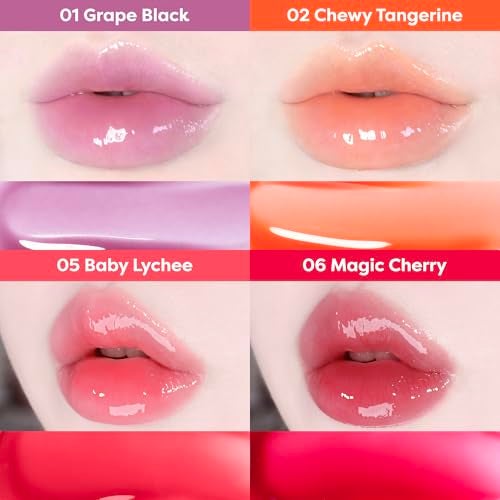 COLORGRAM FRUITY GLASS GLOSS 03 GIGGLE STRAWBERRY | Non-Sticky Glossy Lip Tint with Glass-Like Shine | Long-Lasting Hydrating Lip Gloss for Smooth & Plump Lips - Image 3