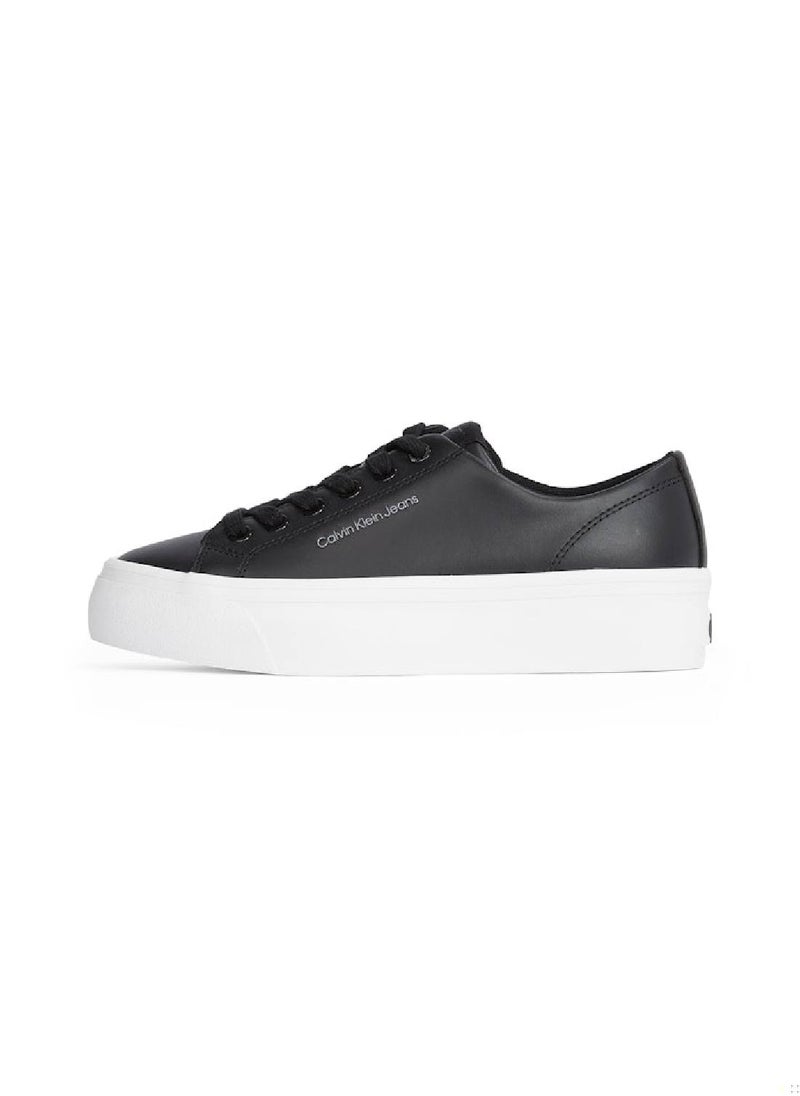Calvin Klein Jeans Women's Leather Platform Sneakers - Leather, Black  - Image 5