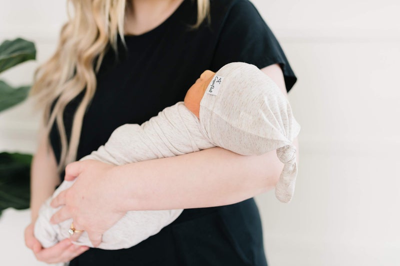Copper Pearl Baby Swaddle Blanket - Premium Knit Baby Blanket, Large Soft Stretchy Receiving Blankets for Baby Boy and Girl, Swaddles for Newborn, Infant, and Toddler (Oat) - Image 4