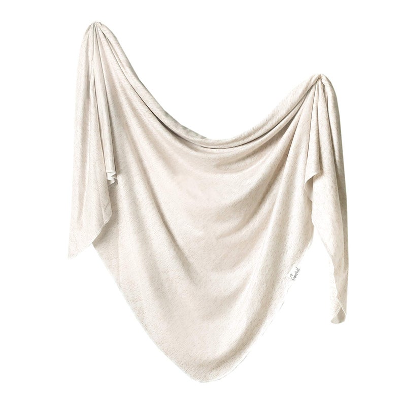 Copper Pearl Baby Swaddle Blanket - Premium Knit Baby Blanket, Large Soft Stretchy Receiving Blankets for Baby Boy and Girl, Swaddles for Newborn, Infant, and Toddler (Oat) - Image 1