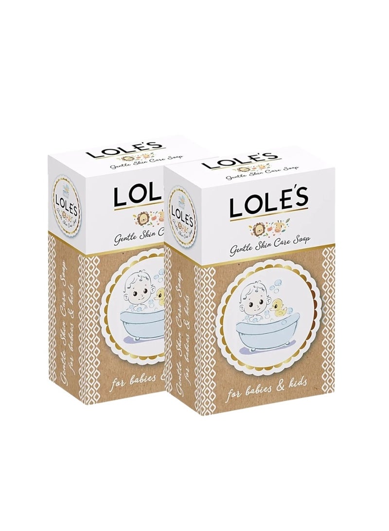 Lole's Gentle Skin Care Soap for Babies & Kids – Mild & Nourishing Formula, Pack of 2 x 100g - Image 1