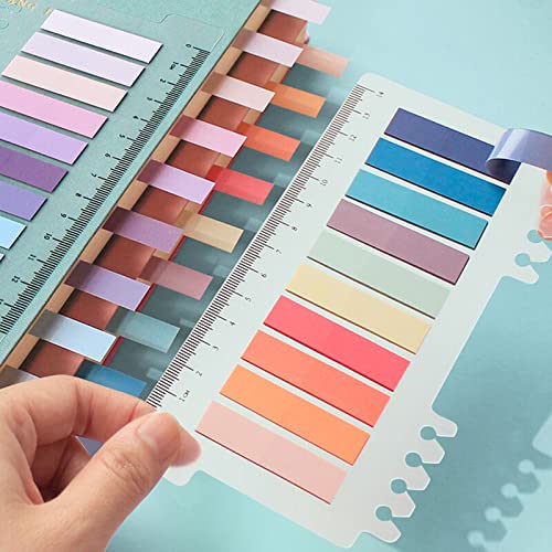 Potanro Sticky Tabs 1200 Pcs Sticky Book Tabs Colorful Annotation Tabs, Writable Transparent Sticky Notes Page Sticky Notes for School Supplies and Office Supplies (6 Sheets) - Image 2