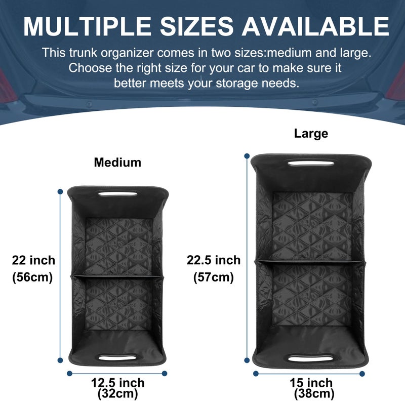 Deosk Car Trunk Organizer for SUV, Car Organizers and Storage with 6 Pocket, Car Accessories for Women/Men 70L Waterproof Polyester Trunk Organizer(Large, Charcoal) - Image 3