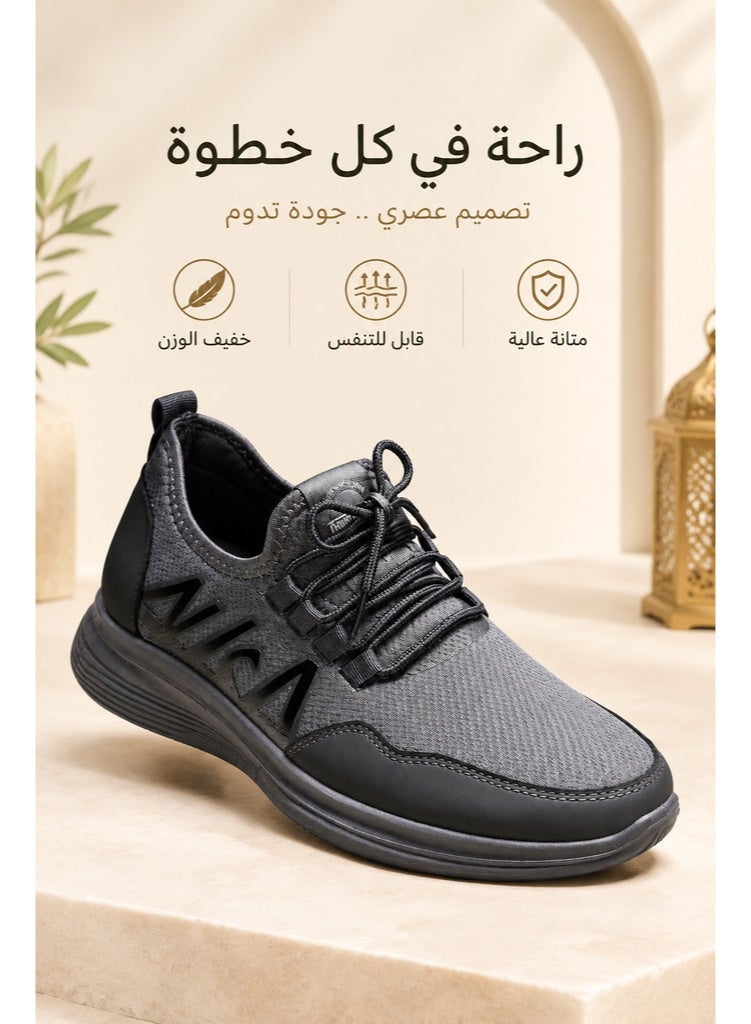 Amity Men's Athletic Sneakers Breathable Mesh Comfortable Non-Slip Outdoor Walking Shoes - Image 3