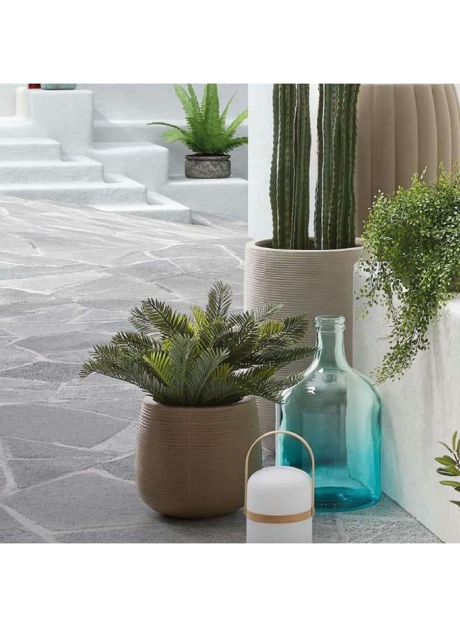 لوفت LIS، حامل نباتات عادي، 40/29X40/29X36/27، سيراميك، بني فاتح، مجموعة من قطعتين AA1134RF10. - Image 1