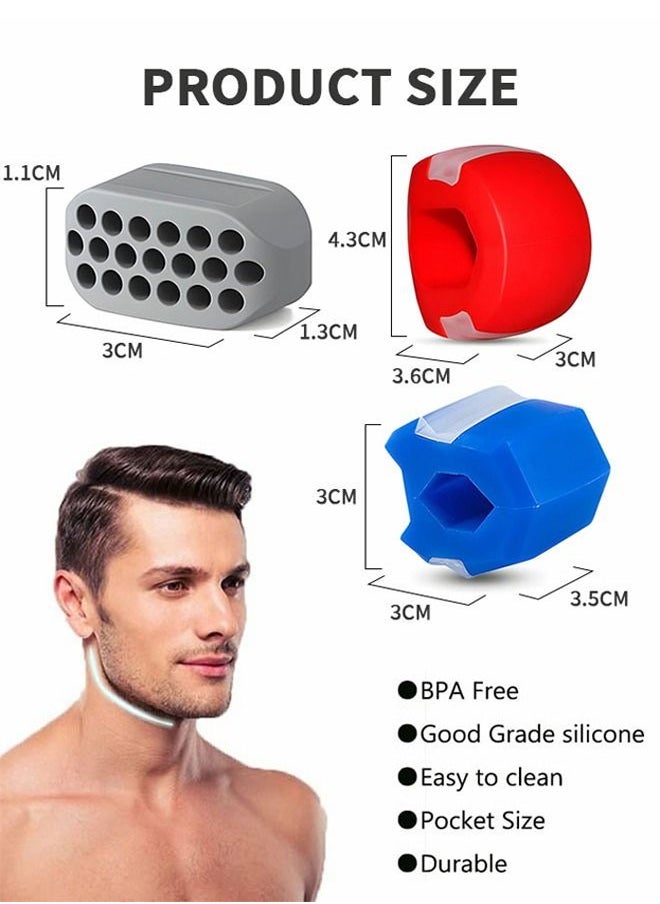 Generic 3 Pack Athletic Bundle Jaw Enhancer - Jaw, Face, and Neck Exerciser,Helps Reduce Stress and Cravings - Facial Exerciser,Masseter Ball of Face  - Image 4
