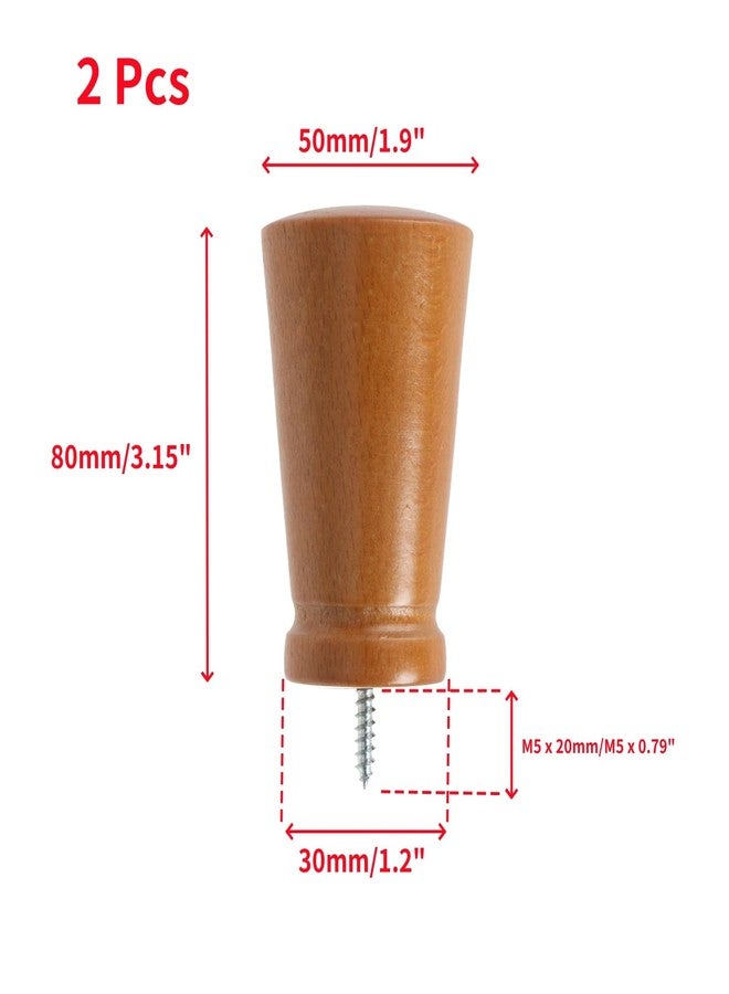 Oedema 2 Pcs Decorative Curtain Rod Finials Wood Curtain Rod Finial Screw on Curtain Rod End Caps with 1 inch Dia Curtain Rod, Dark Brown - Image 2
