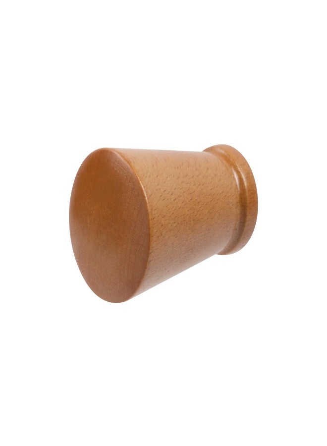 Oedema 2 Pcs Decorative Curtain Rod Finials Wood Curtain Rod Finial Screw on Curtain Rod End Caps with 1 inch Dia Curtain Rod, Dark Brown - Image 3