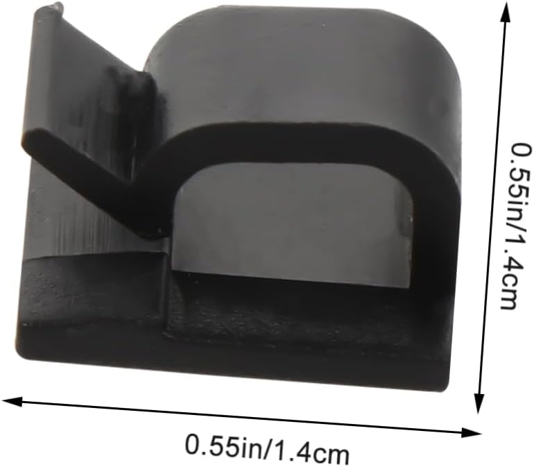 مشابك إدارة الكابلات السوداء ذاتية اللصق 100 قطعة حامل أسلاك مراسي الحبال - Image 3