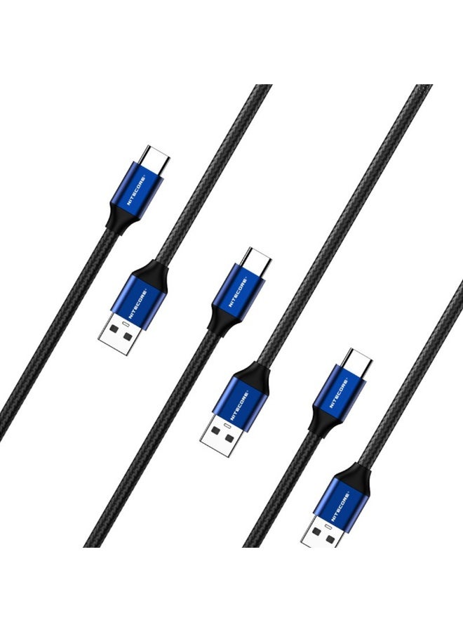 Nitecore - UAC20 USB-C to USB-A 2.0 Nylon Braided Charging Cable - Image 3