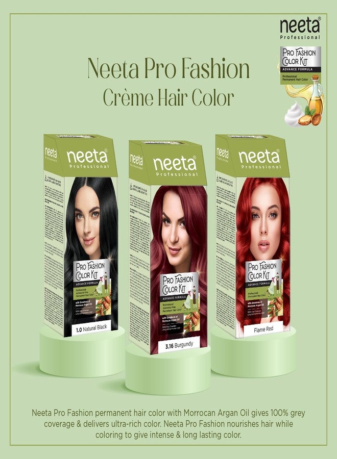 Neeta Professional Pro Fashion Color Kit 1.0 Natural Black 100g, Permanent Hair Color, Creme Hair Colour for Women & Men - Image 5
