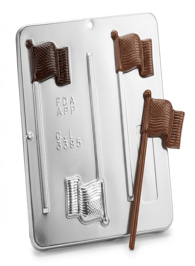 Lollipops American Flag Lollipop Chocolate Candy Mold 3395 - Image 1