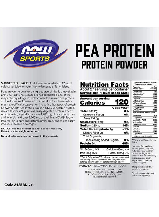Now Foods Pack Of 2 Pea Protein Powder - Image 5