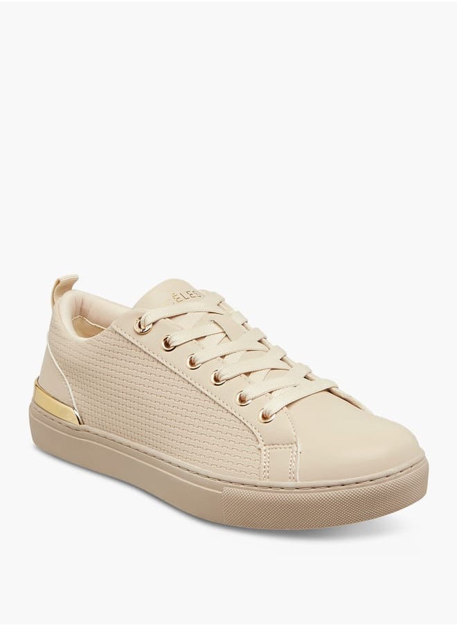 Celeste - Women's Textured Sneakers with Lace-Up Closure - Image 1