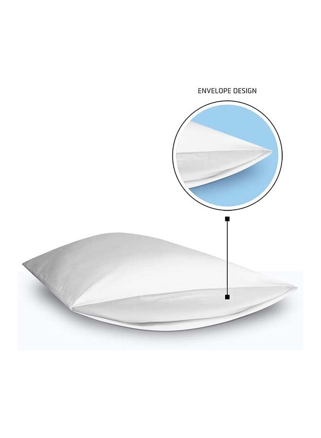 rocketlinen مجموعة من أغطية الوسائد Rocketlinen 400 خيط 100% قطنية من نسيج الساتان على طراز الفنادق (أغطية وسائد بحجم كوين 50×75 سم)  - Image 3