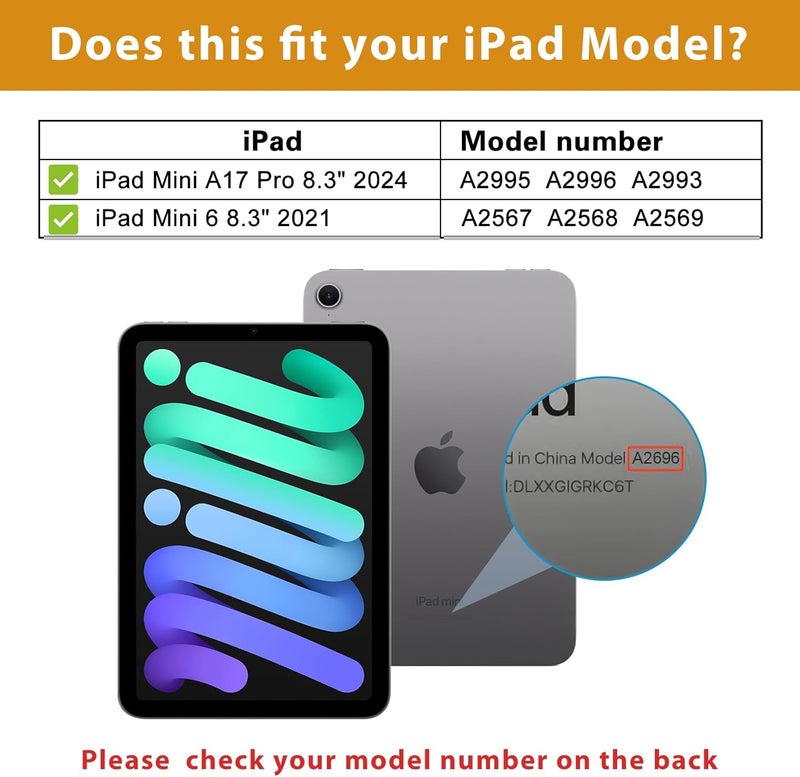 Procases Cover For Ipad Mini 7Th 8.3 Inch, Leather Stand Folio Case For 2024 Ipad Mini 7Th Generation With Multiple Viewing Angles, Auto Sleep/Wake, Document Card Pocket -Brown - Image 2