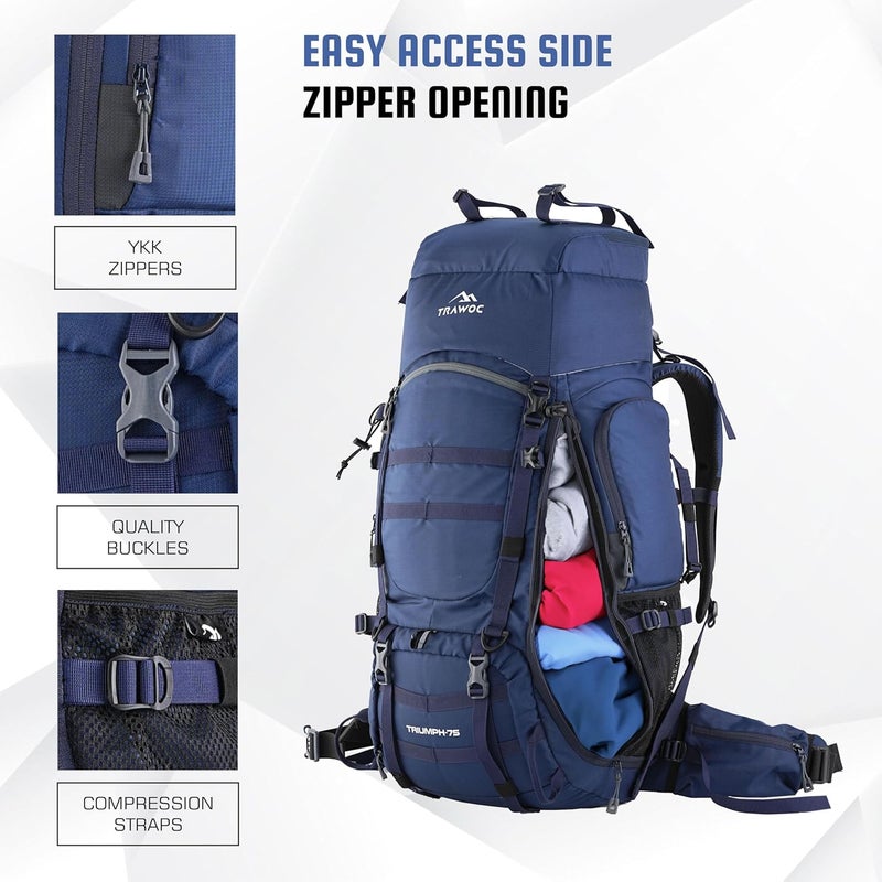 TRAWOC TRIUMPH X 75L Camping Backpack - Image 2