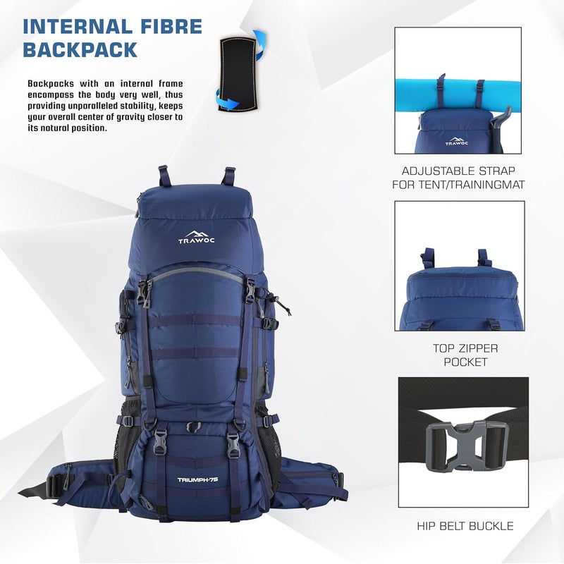TRAWOC TRIUMPH X 75L Camping Backpack - Image 3