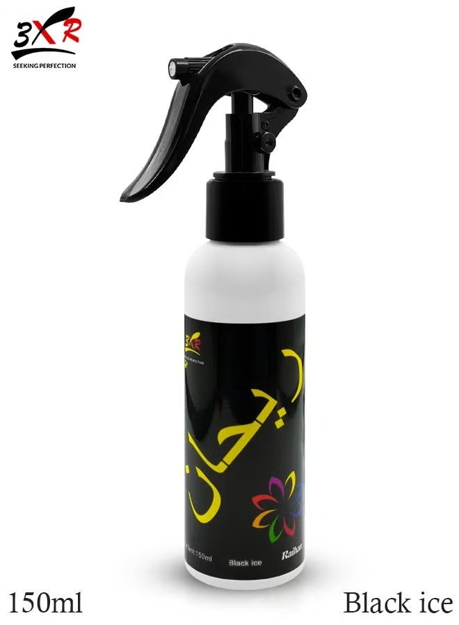 3 اكس ار معطر جو ريحان 3XR بلاك آيس 150 مل - بخاخ غير رذاذ مع زيوت عطرية، عطر يدوم طويلاً، آمن للحيوانات الأليفة والأطفال، مزيل للروائح للمنزل والسيارة - Image 1