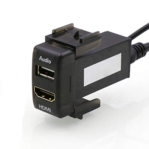 Timloon HDMI Socket Mount Cable +USB Audio Input Use for Nissan - Image 1