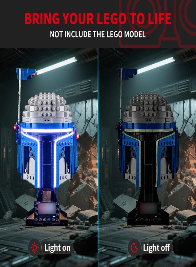 BRIKSMAX 2.0 Light Kit for Lego Jango Fett Helmet -Innovative Led Lighting Compatible with Lego Star Wars 75408 - Not Included Lego Set - Image 2