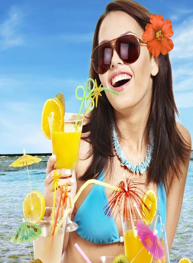 Arvintas 9 PCS Hawaiian Plumeria Flower Hair Clips, Hibiscus Hair Clip Beach Hair Clips Artificial Flower Clips for Vacation Beach Party Hair Accessories for Women Girls (Style 1) - Image 4