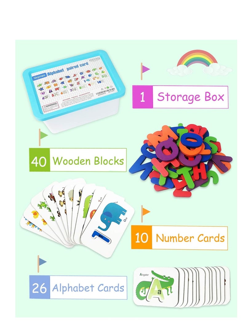 Number and Alphabet Flash Cards for Toddlers 3-5 Years, ABC Montessori Educational Toys Gifts for 3 4 5 Year Old Preschool Learning Activities  - Image 3