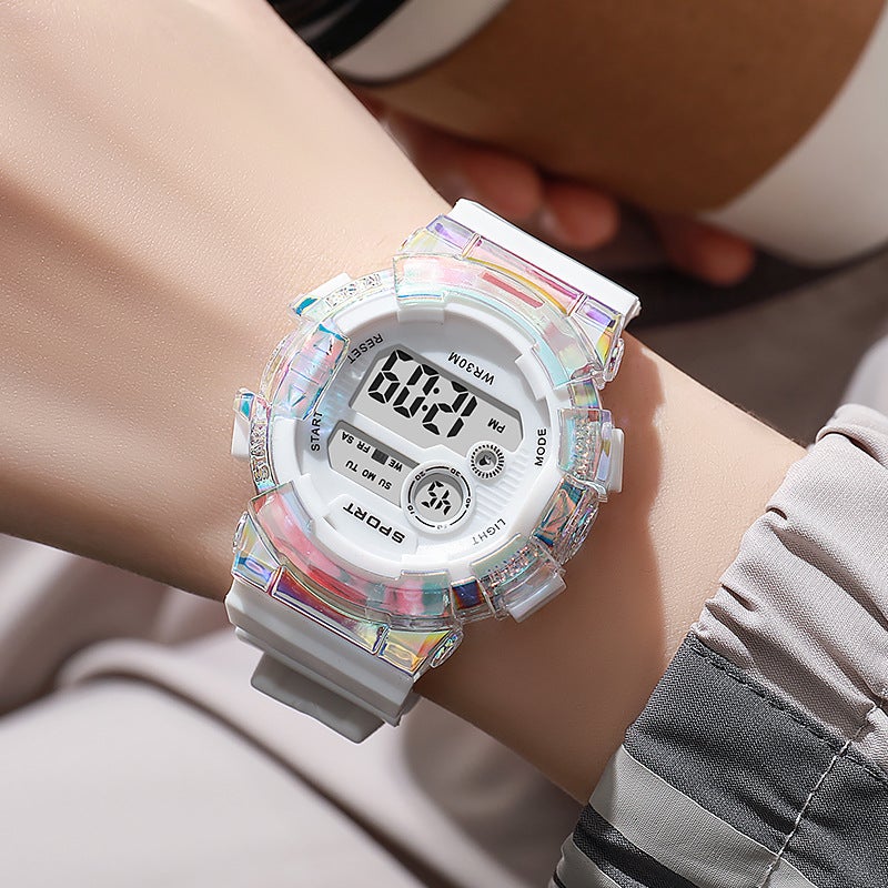New Colorful Digital Sports Watch for Students | Water Resistant, Luminous Display, Multifunctional Chronograph | Silicone Strap, Ideal for Boys u0026 Girls, Best Birthday Gift for Teens | Outdoor Daily Wristwatch - Image 3