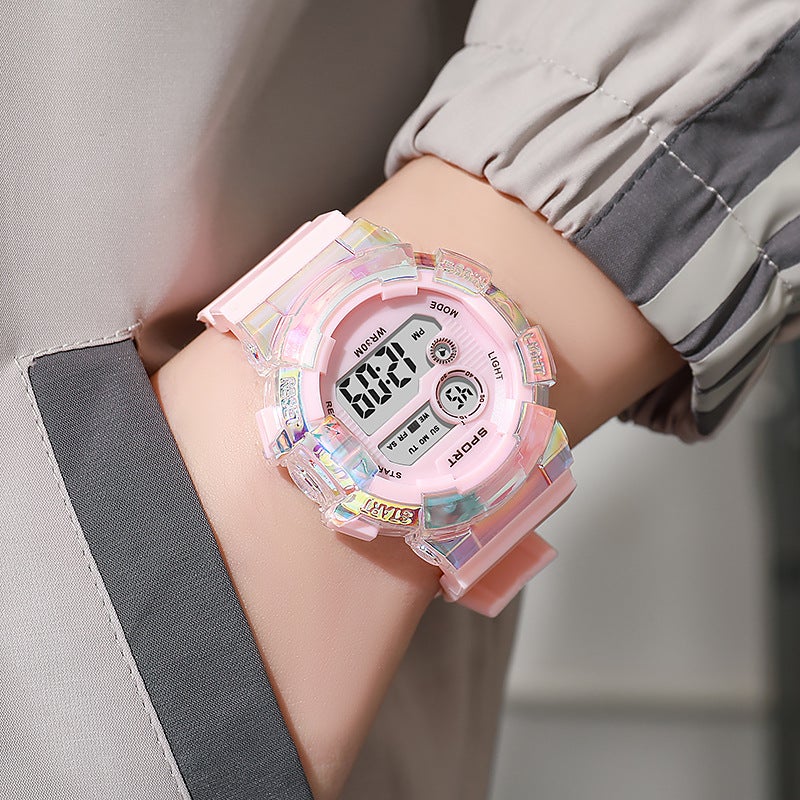 New Colorful Digital Sports Watch for Students | Water Resistant, Luminous Display, Multifunctional Chronograph | Silicone Strap, Ideal for Boys u0026 Girls, Best Birthday Gift for Teens | Outdoor Daily Wristwatch - Image 1