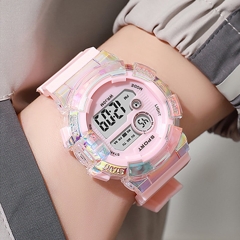 New Colorful Digital Sports Watch for Students | Water Resistant, Luminous Display, Multifunctional Chronograph | Silicone Strap, Ideal for Boys u0026 Girls, Best Birthday Gift for Teens | Outdoor Daily Wristwatch - Image 4