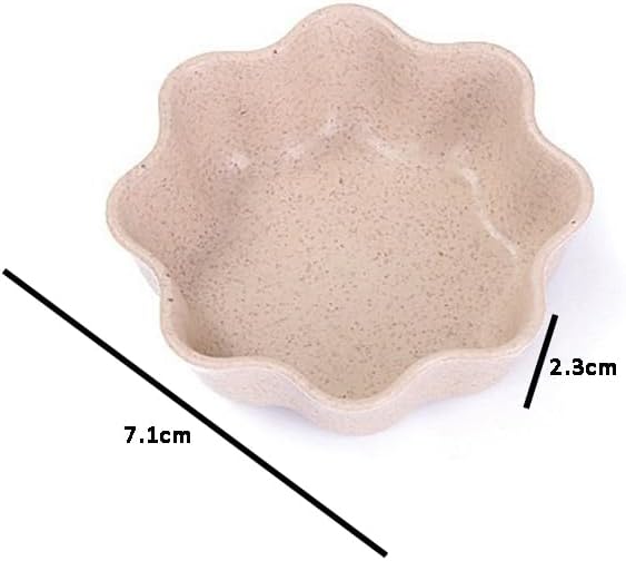 lasenersm Mini Sauce Dish in Flower Shapes  8 Colored Plastic Dishes for Seasoning Appetizer  Tasting - Image 2