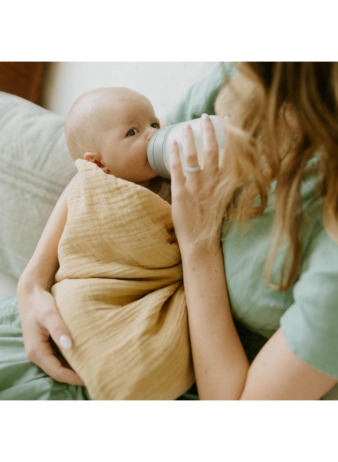 Little Unicorn 100% Certified Natural Organic Cotton Muslin Swaddle Blanket (Wheat) - Image 4