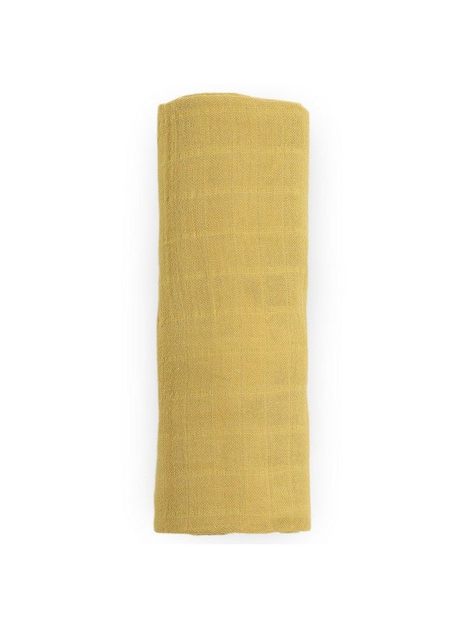 Little Unicorn 100% Certified Natural Organic Cotton Muslin Swaddle Blanket (Wheat) - Image 3